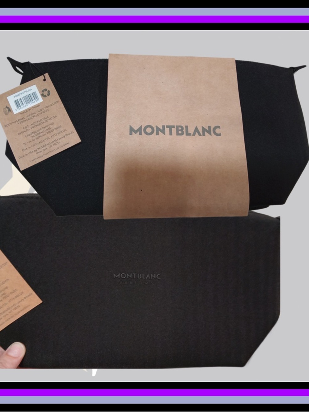 Montblanc Black Canvas Zip Toiletry Pouch